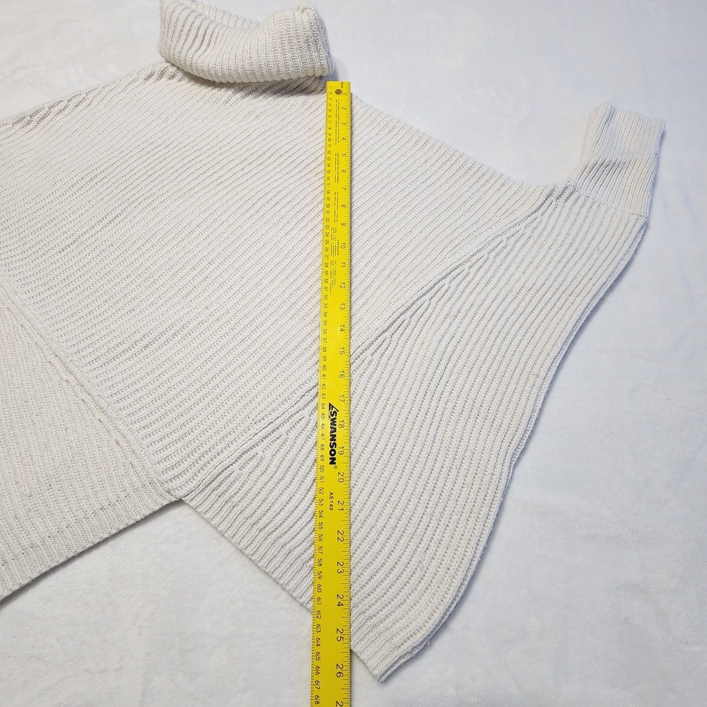 TWIK Simons Sweater Womens XS Rib Knit Batwing Asymmetric Slouch Shrug Statement - Picture 10 of 14